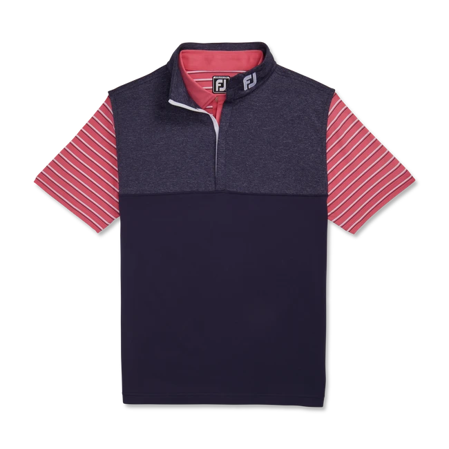 Heather Yoke Half-Zip Vest - FJ Tour Collar Heather Yoke Half-Zip Vest - FJ Tour Collar -Footjoy FJ 25320 DTC 01