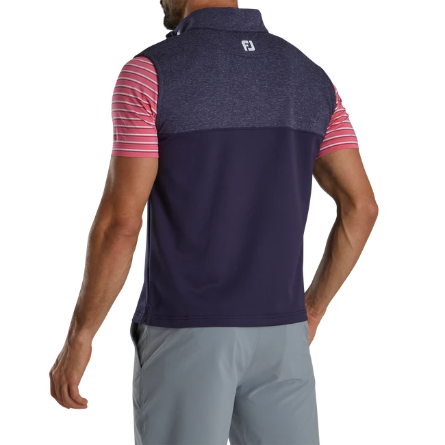 Heather Yoke Half-Zip Vest - FJ Tour Collar Heather Yoke Half-Zip Vest - FJ Tour Collar -Footjoy FJ 25320 DTC 03