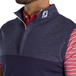 Heather Yoke Half-Zip Vest - FJ Tour Collar 3 Heather Yoke Half-Zip Vest - FJ Tour Collar -Footjoy FJ 25320 DTC 04