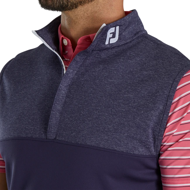 Heather Yoke Half-Zip Vest - FJ Tour Collar Heather Yoke Half-Zip Vest - FJ Tour Collar -Footjoy FJ 25320 DTC 04