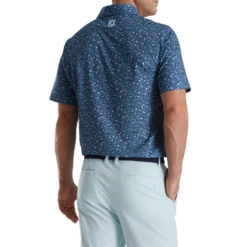 Terrazzo Print Lisle Self Collar -Footjoy FJ 25345 03