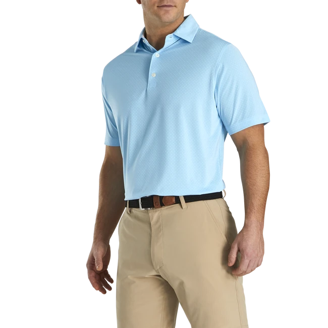 Stretch Lisle Dot Print Self Collar Stretch Lisle Dot Print Self Collar -Footjoy FJ 26411 02