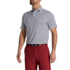 Lisle 2 Color Stripe Self Collar -Footjoy FJ 27972 02