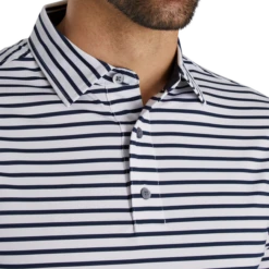 Lisle 2 Color Stripe Self Collar -Footjoy FJ 27972 04