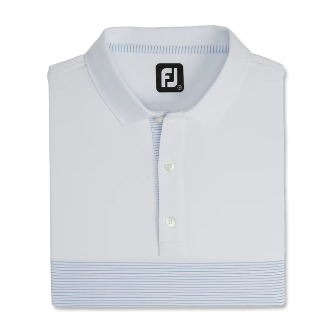 Lisle Engineered Pin Stripe Self Collar Lisle Engineered Pin Stripe Self Collar -Footjoy FJ 27990 01