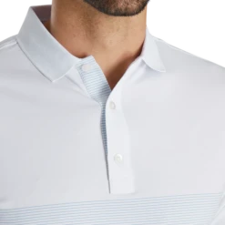 Lisle Engineered Pin Stripe Self Collar 3 Lisle Engineered Pin Stripe Self Collar -Footjoy FJ 27990 04