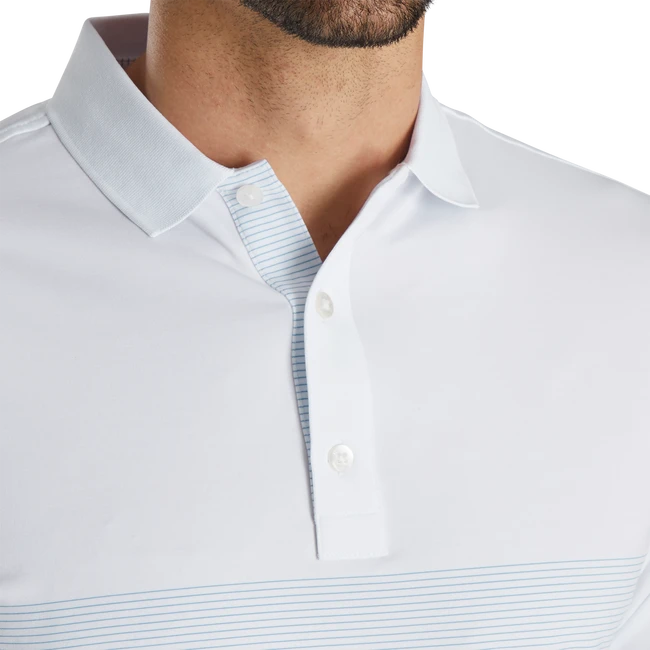 Lisle Engineered Pin Stripe Self Collar Lisle Engineered Pin Stripe Self Collar -Footjoy FJ 27990 04