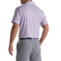 Cactus Print Lisle Self Collar -Footjoy FJ 28032 03