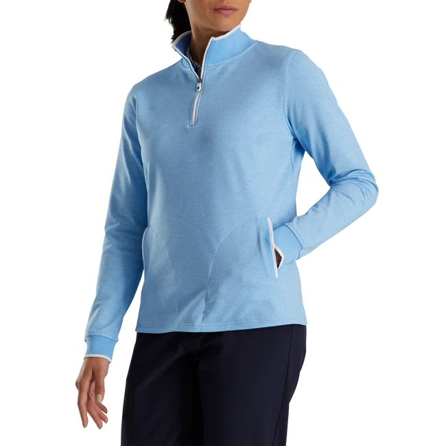 Half-Zip Fleece Back Pique Mid-Layer Women Half-Zip Fleece Back Pique Mid-Layer Women -Footjoy FJ 28247 02