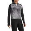 Full-Zip Houndstooth Print Mid-Layer Women