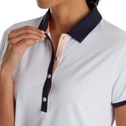 Houndstooth Print Trim Shirt Women 2 Houndstooth Print Trim Shirt Women -Footjoy FJ 28263 04