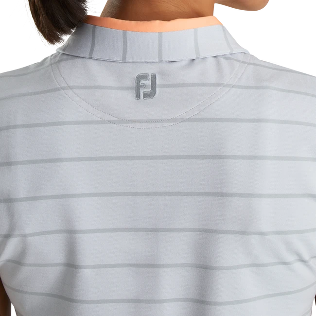 Cap Sleeve Birdseye Stripe Jacquard Women Cap Sleeve Birdseye Stripe Jacquard Women -Footjoy FJ 28265 04