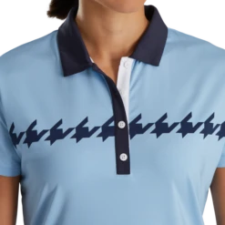 Cap Sleeve Houndstooth Print Women 2 Cap Sleeve Houndstooth Print Women -Footjoy FJ 28269 04