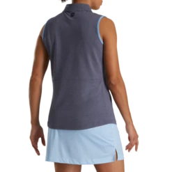 Pique Sleeveless Houndstooth Trim Shirt Women -Footjoy FJ 28275 03