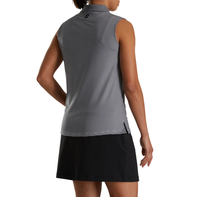 Lisle Houndstooth Sleeveless Women Lisle Houndstooth Sleeveless Women -Footjoy FJ 28293 03