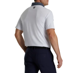 Pique Tulip Trim Stretch Lisle Collar 2 Pique Tulip Trim Stretch Lisle Collar -Footjoy FJ 28456 03