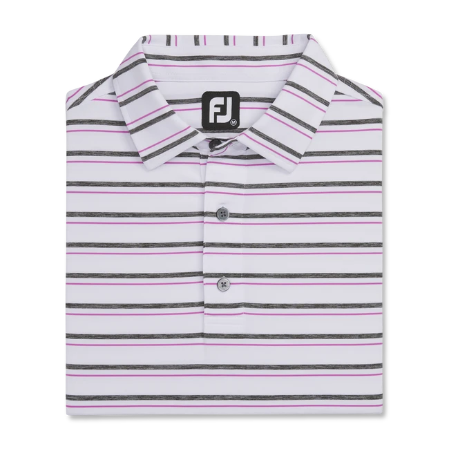 Lisle Space Dyed Stripe Self Collar Lisle Space Dyed Stripe Self Collar -Footjoy FJ 28478 01