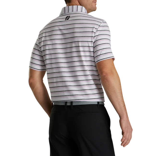 Lisle Space Dyed Stripe Self Collar Lisle Space Dyed Stripe Self Collar -Footjoy FJ 28478 03