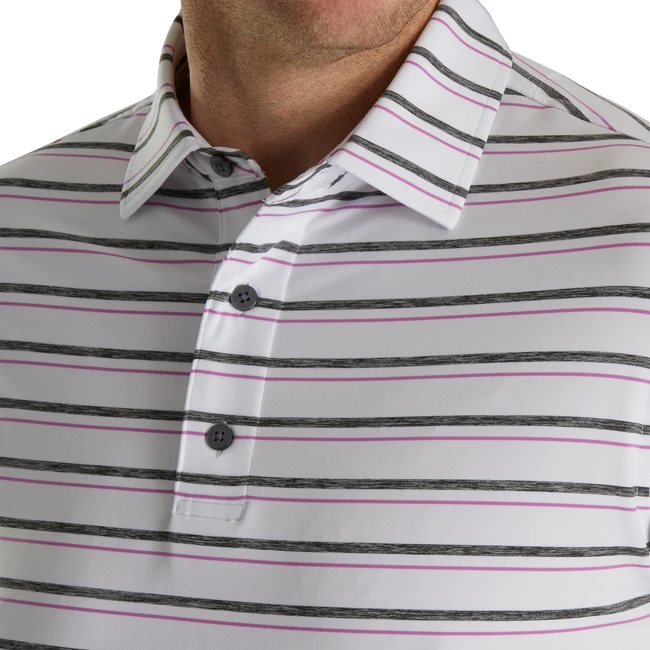 Lisle Space Dyed Stripe Self Collar Lisle Space Dyed Stripe Self Collar -Footjoy FJ 28478 04