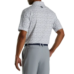 Lisle Travel Print Self Collar 2 Lisle Travel Print Self Collar -Footjoy FJ 28490 03