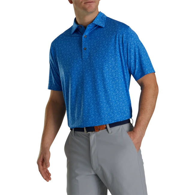 Painted Floral Lisle Self Collar Painted Floral Lisle Self Collar -Footjoy FJ 28574 02