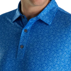 Painted Floral Lisle Self Collar 3 Painted Floral Lisle Self Collar -Footjoy FJ 28574 04