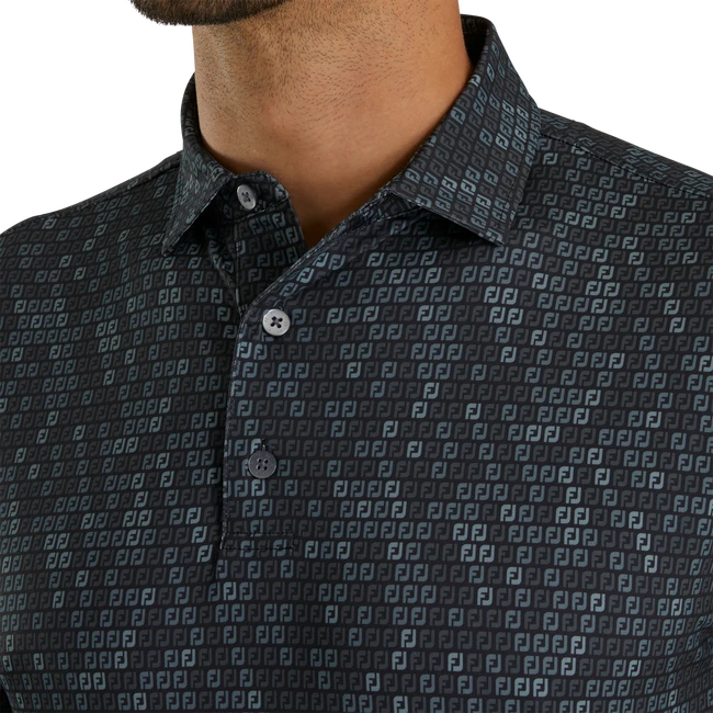 Athletic Fit Lisle Digital Camo FJ Print Athletic Fit Lisle Digital Camo FJ Print -Footjoy FJ 28920 04