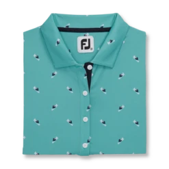 Shoe Print Lisle Self Collar Women 3 Shoe Print Lisle Self Collar Women -Footjoy FJ 28958 04