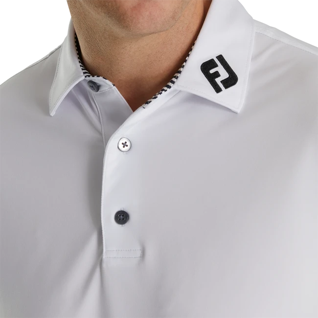 Solid Lisle Self Collar - FJ Tour Logo Solid Lisle Self Collar - FJ Tour Logo -Footjoy FJ 29295 04