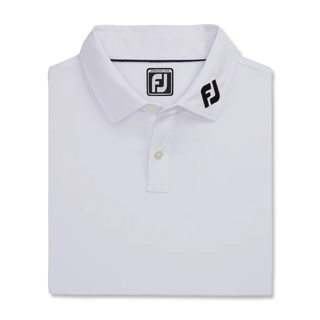 Athletic Fit Solid Lisle Self Collar - FJ Tour Logo Athletic Fit Solid Lisle Self Collar - FJ Tour Logo -Footjoy FJ 29299 01