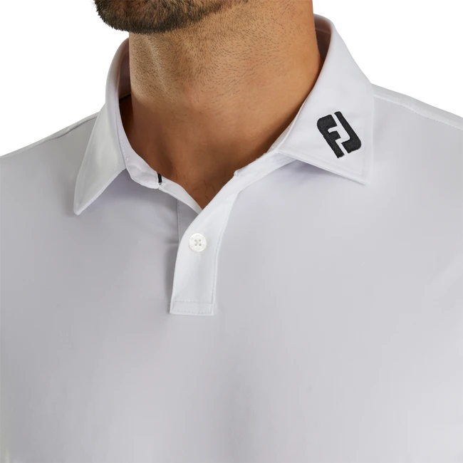Athletic Fit Solid Lisle Self Collar - FJ Tour Logo Athletic Fit Solid Lisle Self Collar - FJ Tour Logo -Footjoy FJ 29299 04