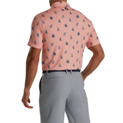 Coyote Print Lisle Self Collar -Footjoy FJ 29440 03