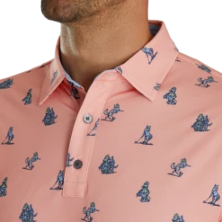 Coyote Print Lisle Self Collar -Footjoy FJ 29440 04