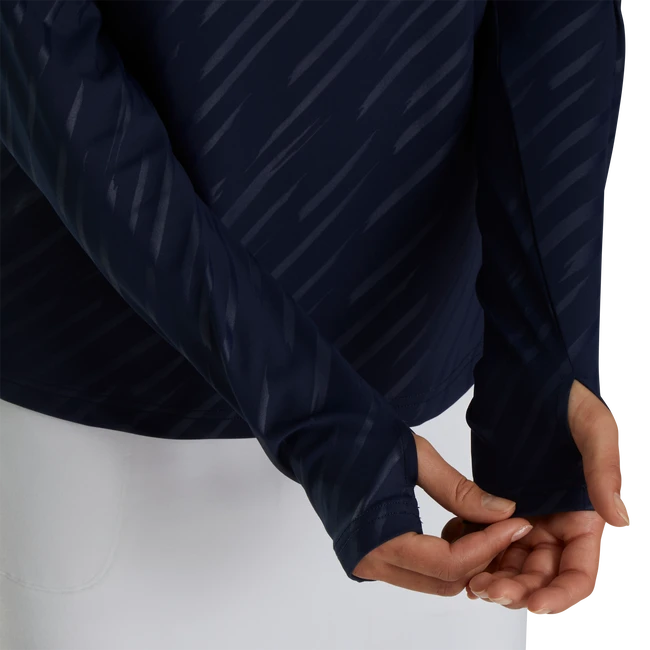 Half-Zip Embossed Pullover Women Half-Zip Embossed Pullover Women -Footjoy FJ 29782 03